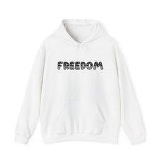 Freedom Graphic Hoodie — Retro Dotted Lettering Pullover