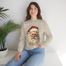 Sweat shirting | Santa Retro Christmas T-Shirts Sweatshi rts | Sweatshirte Vintage Santa Face Crewneck Sweatshirt