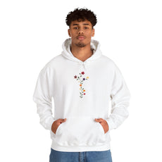 Floral Stem Hoodie – Minimal Wildflower Bouquet Sweatshirt