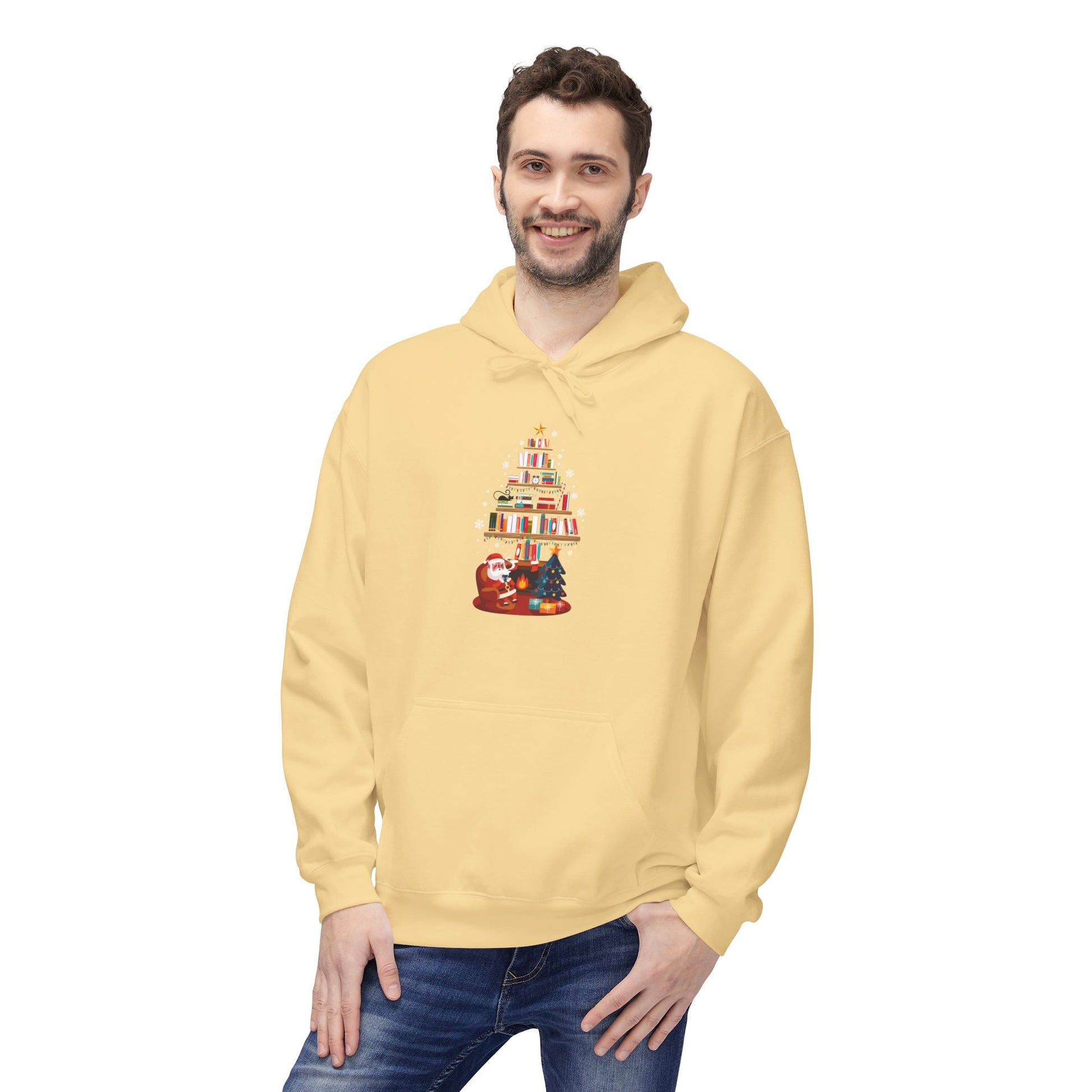 Christmas Tree of Candles Hoodie — Cozy Holiday Candlelight Sweatshirt