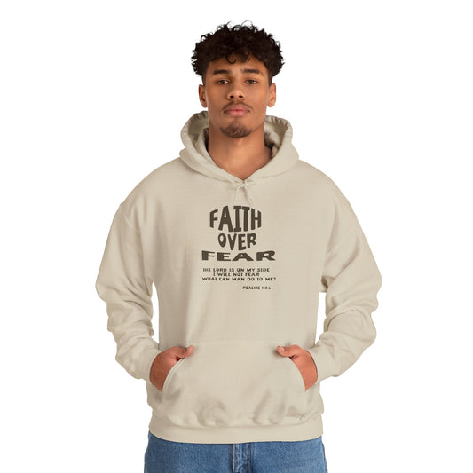 Faith Over Fear Hoodie — Christian Inspirational Pullover (Psalm 56:3)