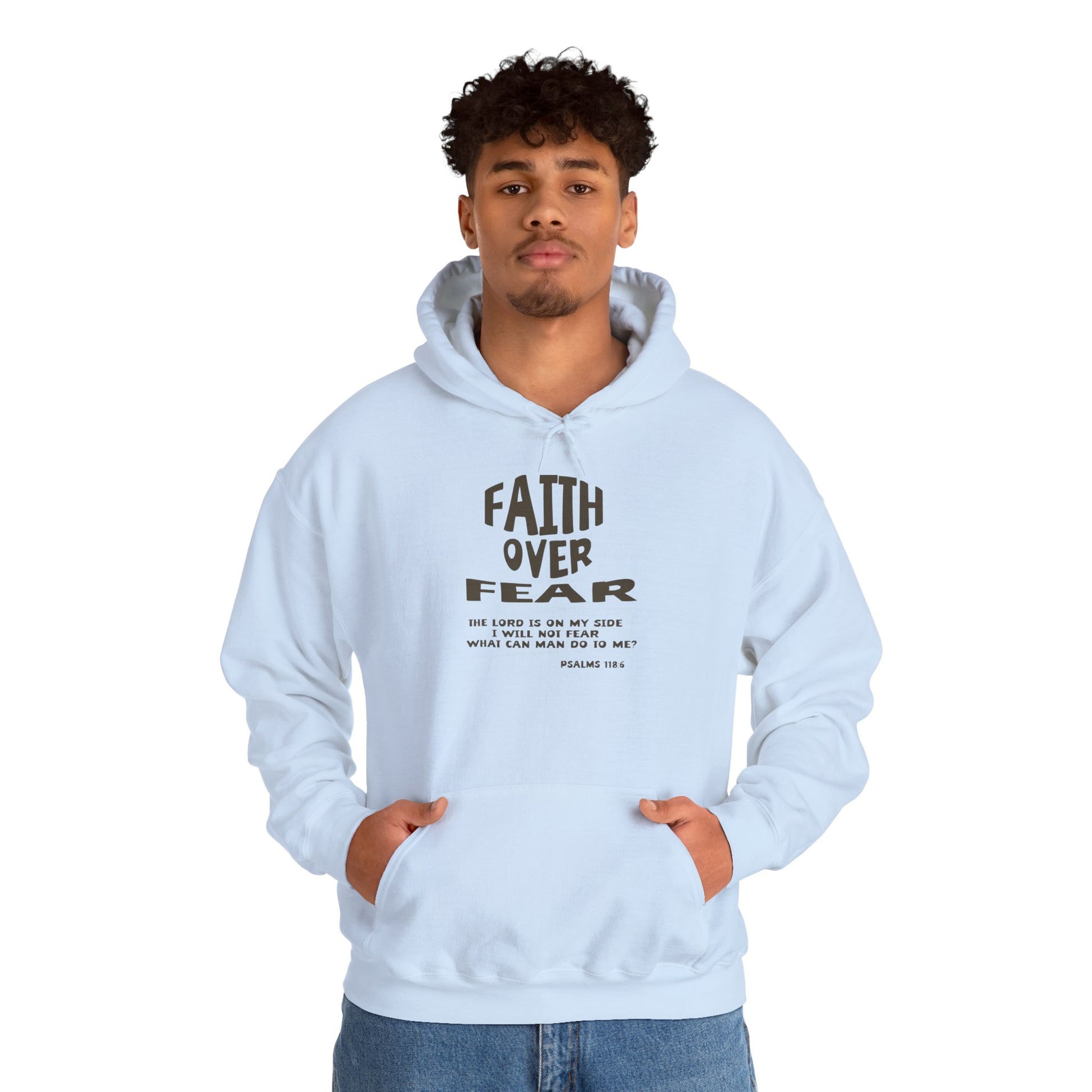 Faith Over Fear Hoodie — Christian Inspirational Pullover (Psalm 56:3)