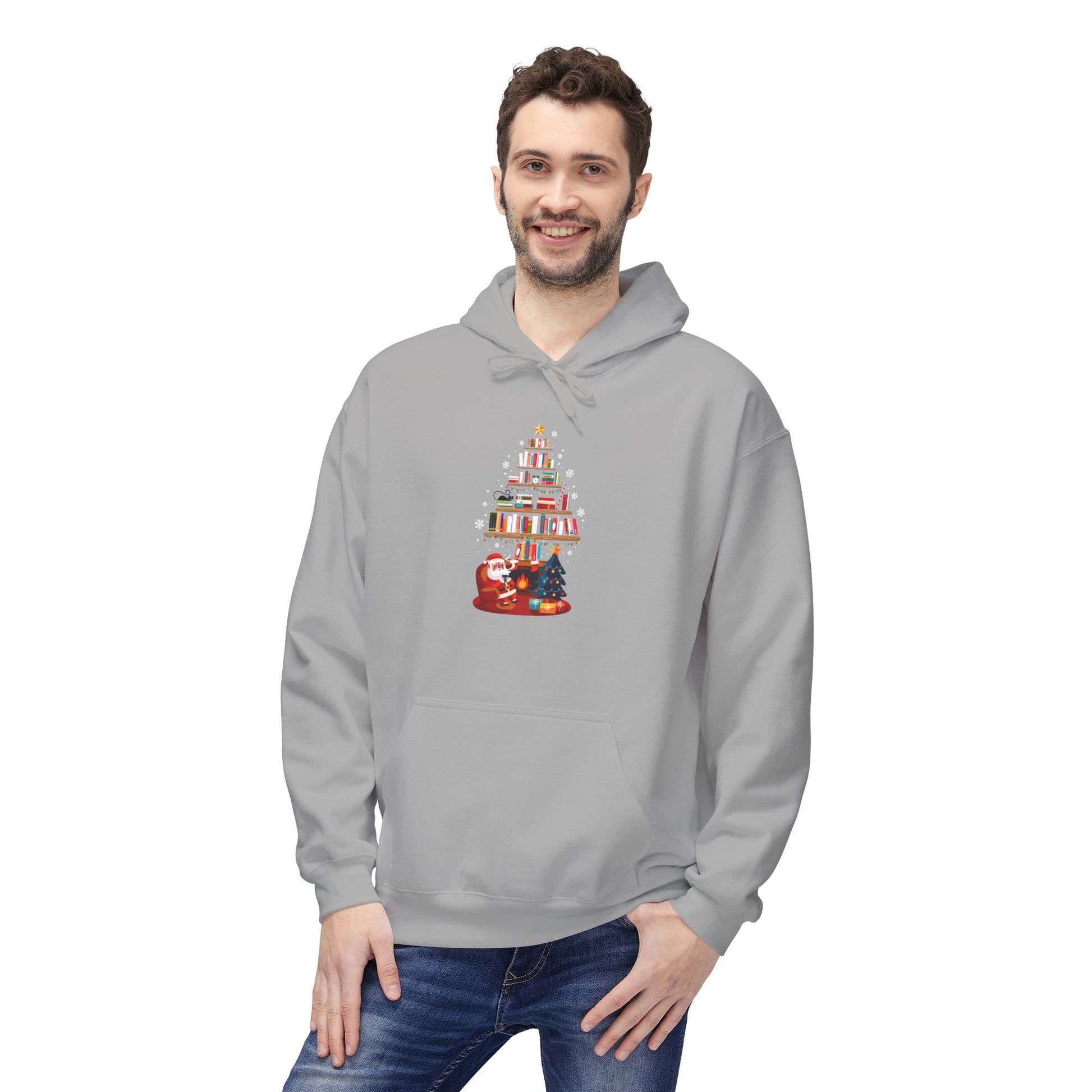 Christmas Tree of Candles Hoodie — Cozy Holiday Candlelight Sweatshirt