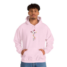 Floral Stem Hoodie – Minimal Wildflower Bouquet Sweatshirt