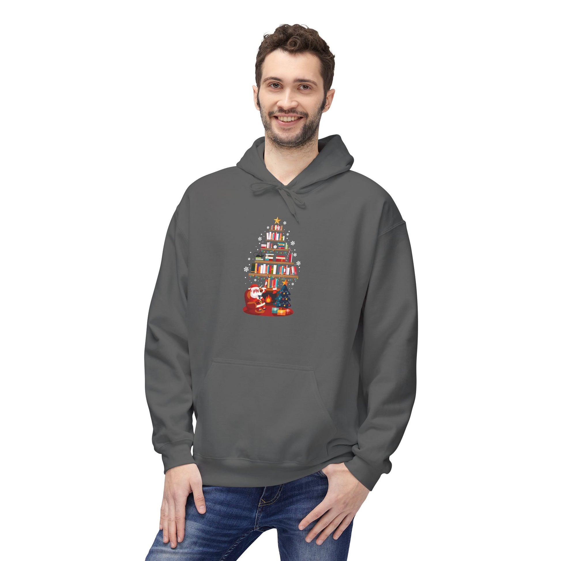 Christmas Tree of Candles Hoodie — Cozy Holiday Candlelight Sweatshirt