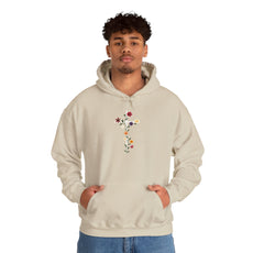 Floral Stem Hoodie – Minimal Wildflower Bouquet Sweatshirt
