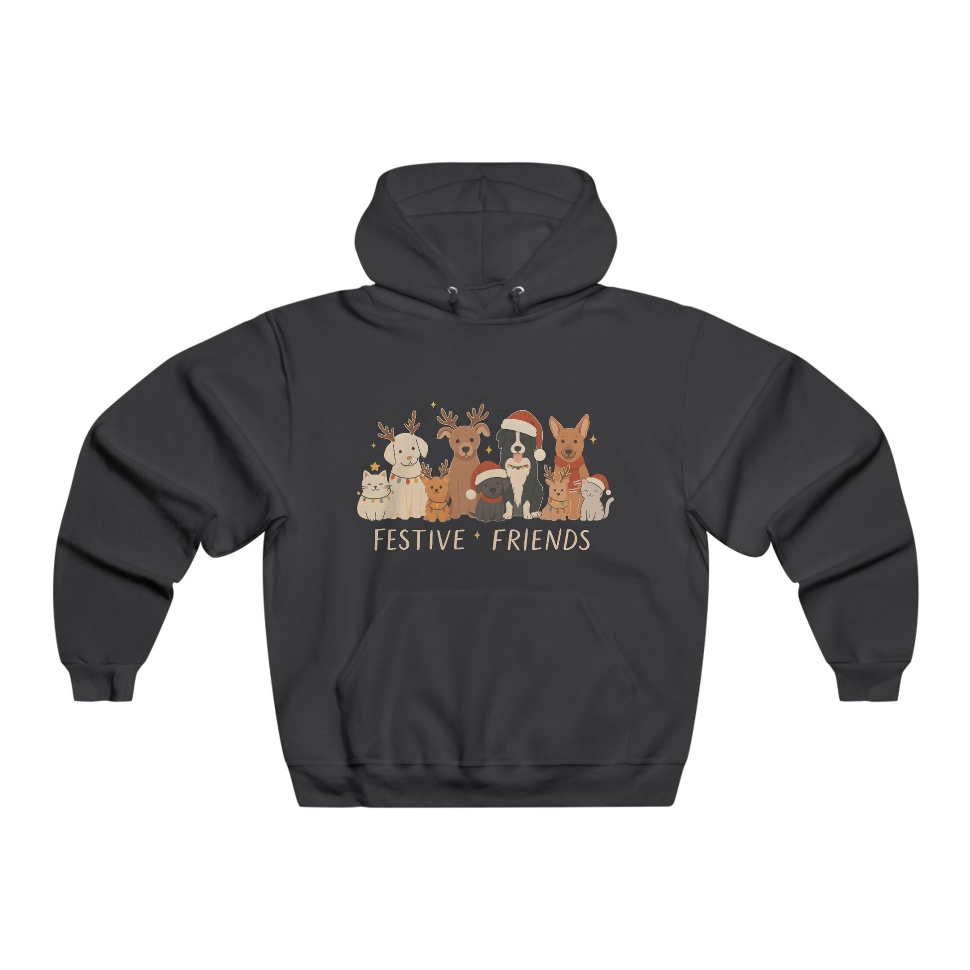 Christmas Dog Reindeer Crewneck Hoodie — Holiday Pet Lover Sweatshirt