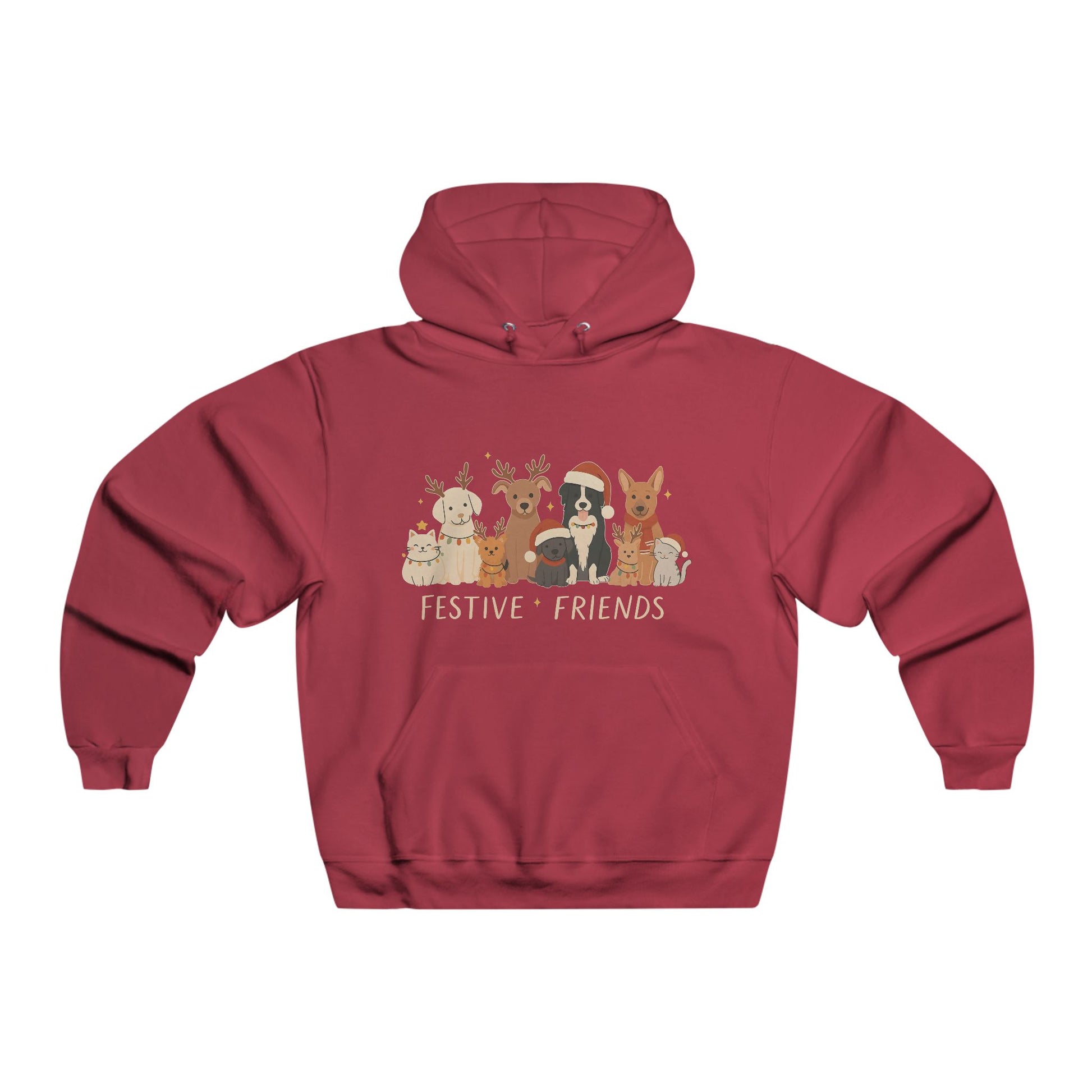 Christmas Dog Reindeer Crewneck Hoodie — Holiday Pet Lover Sweatshirt