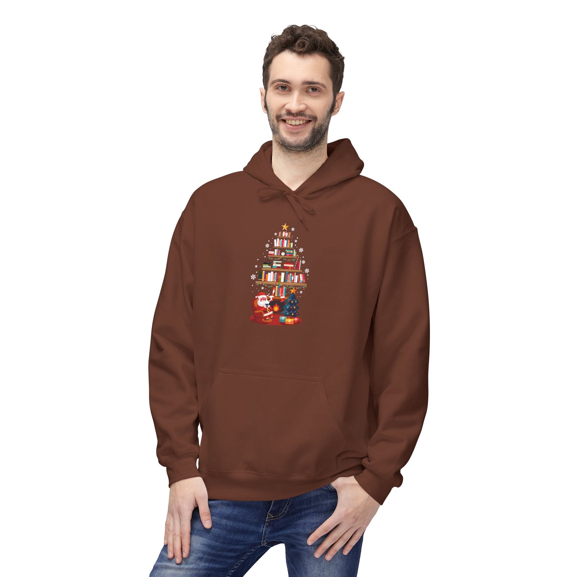 Christmas Tree of Candles Hoodie — Cozy Holiday Candlelight Sweatshirt