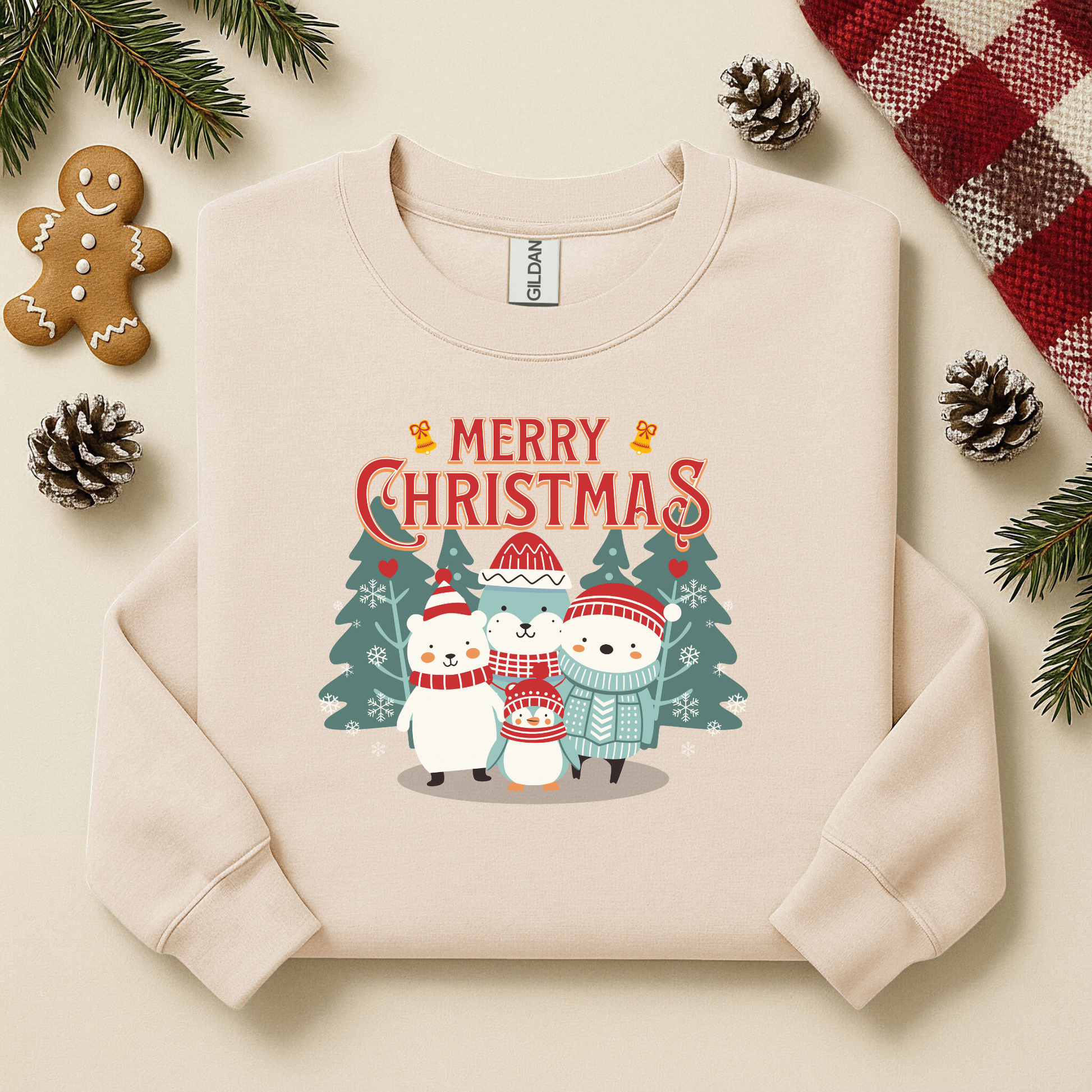 Christmas Tree Sweatshirte| Christmas Trees Sweatshirte | Holiday Trees, Festive Characters