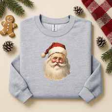 Sweat shirting | Santa Retro Christmas T-Shirts Sweatshi rts | Sweatshirte Vintage Santa Face Crewneck Sweatshirt