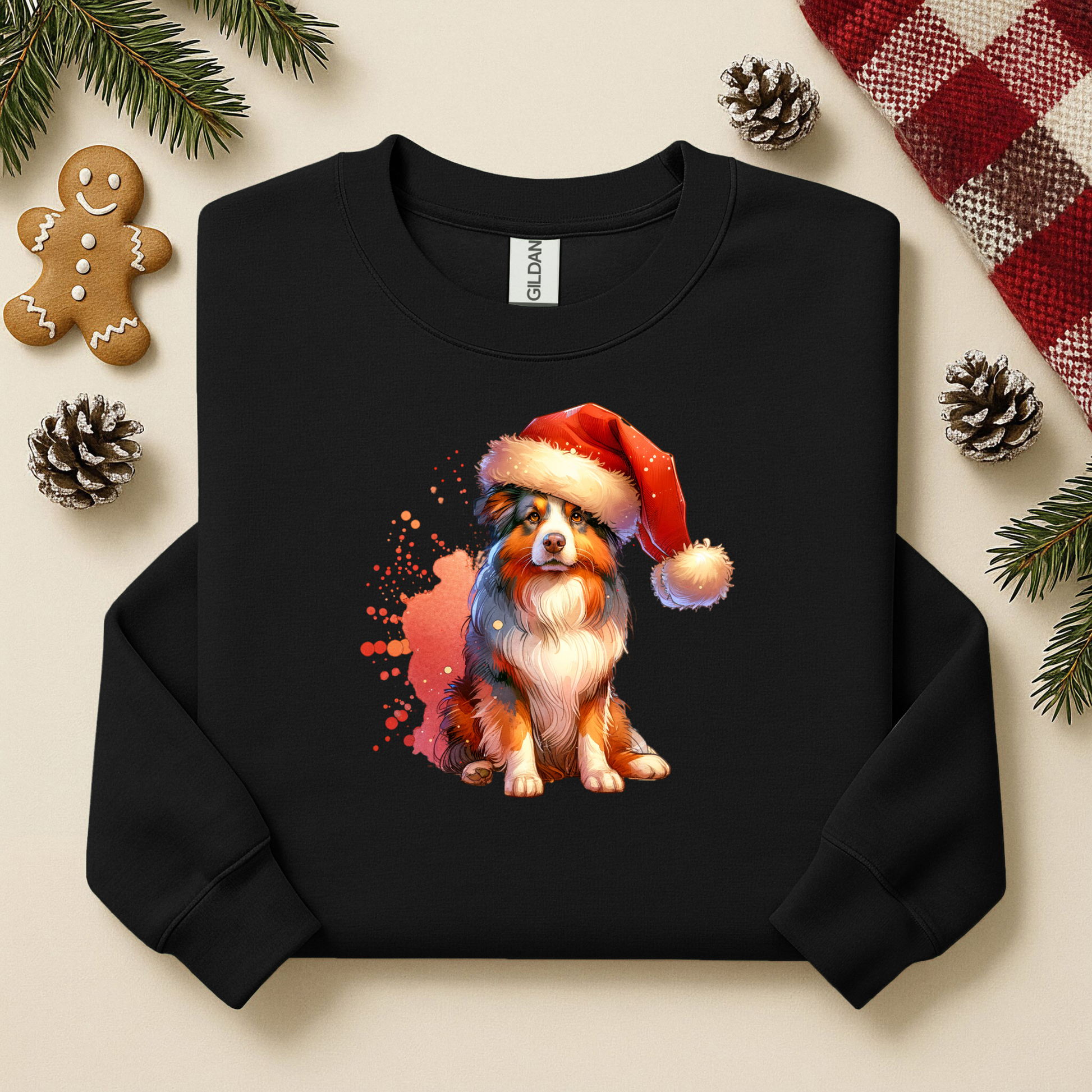 Dog shirting shirts | Dog shirte | Corgi in Santa Hat Sweatshirt | Christmas Dog Holiday Crewneck