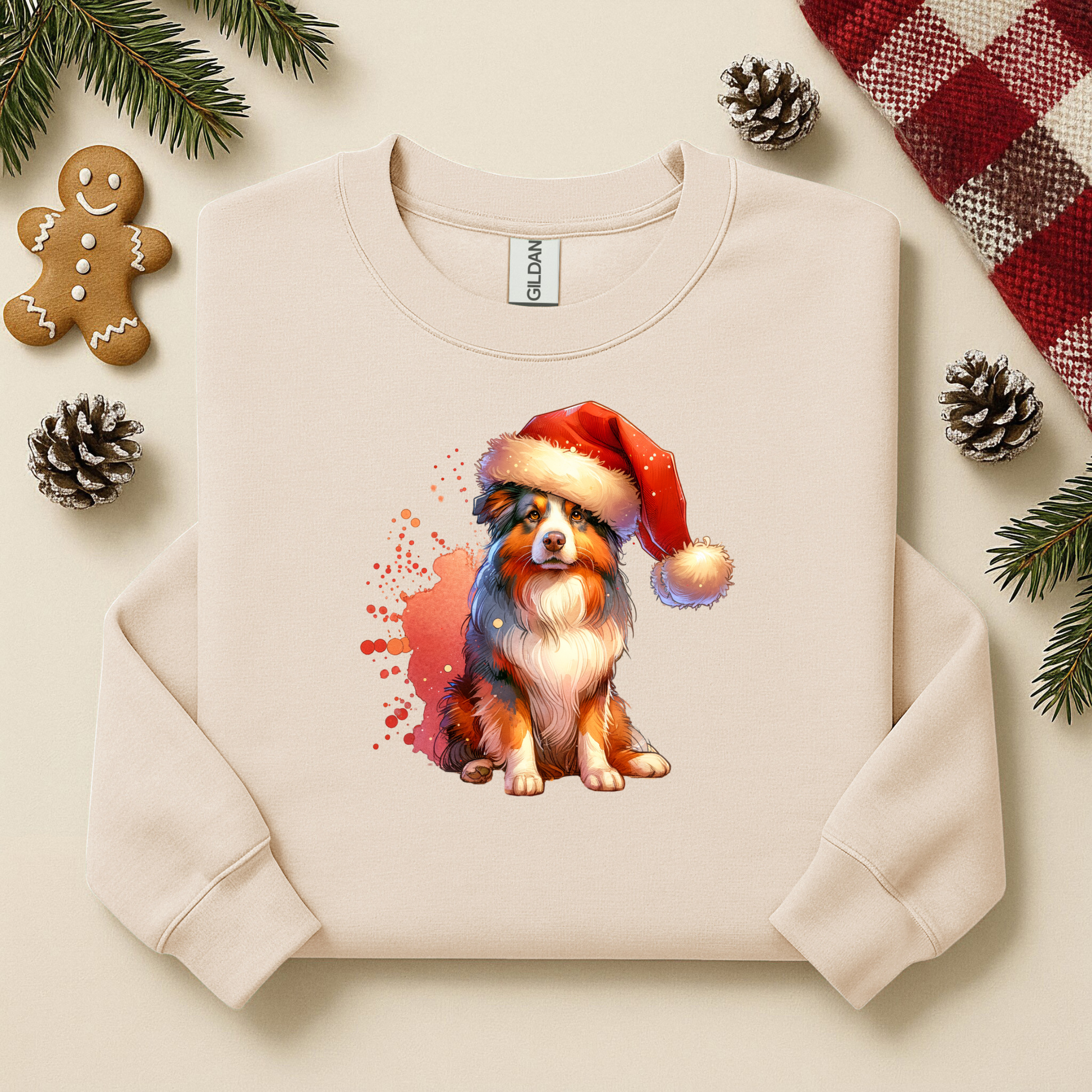 Dog shirting shirts | Dog shirte | Corgi in Santa Hat Sweatshirt | Christmas Dog Holiday Crewneck