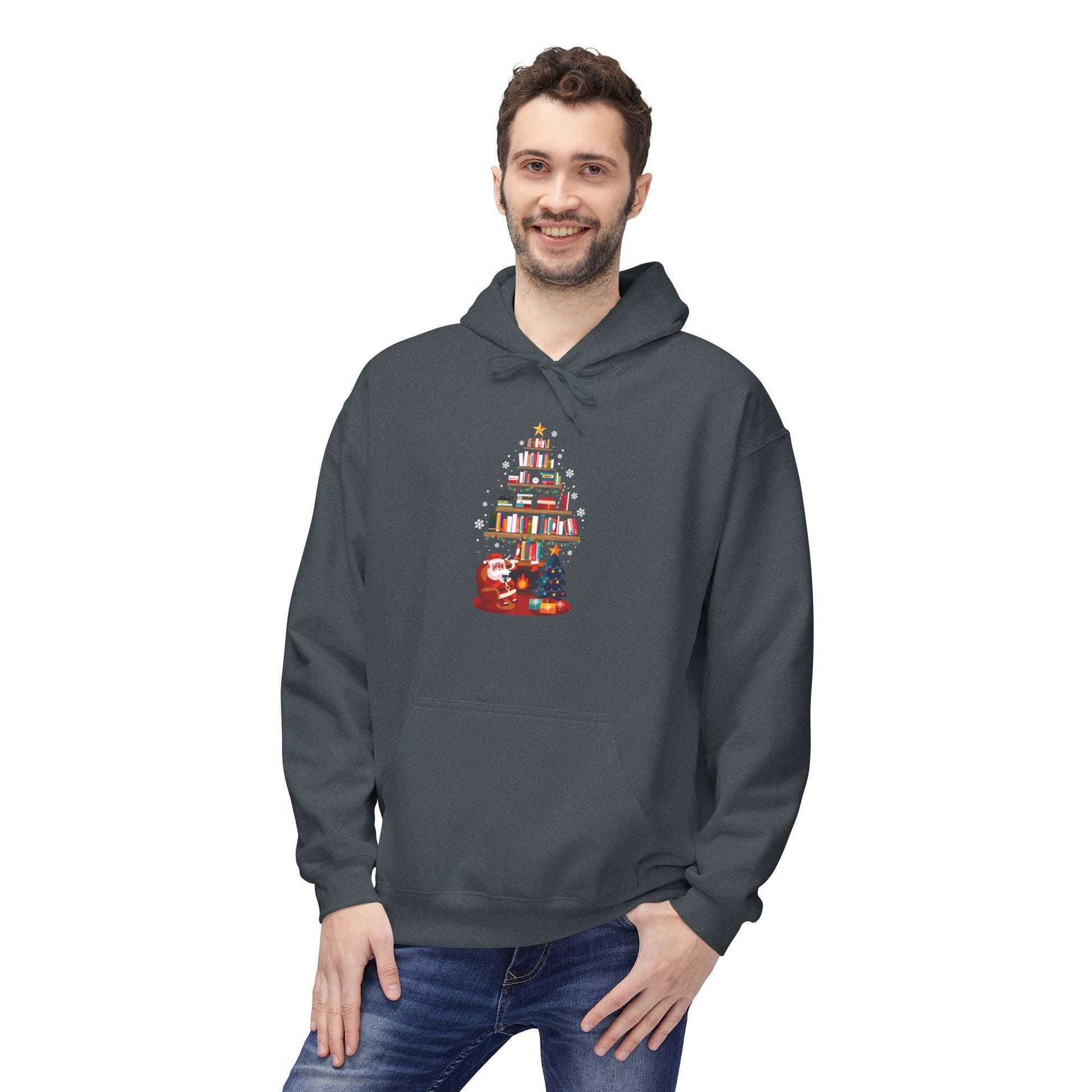 Christmas Tree of Candles Hoodie — Cozy Holiday Candlelight Sweatshirt