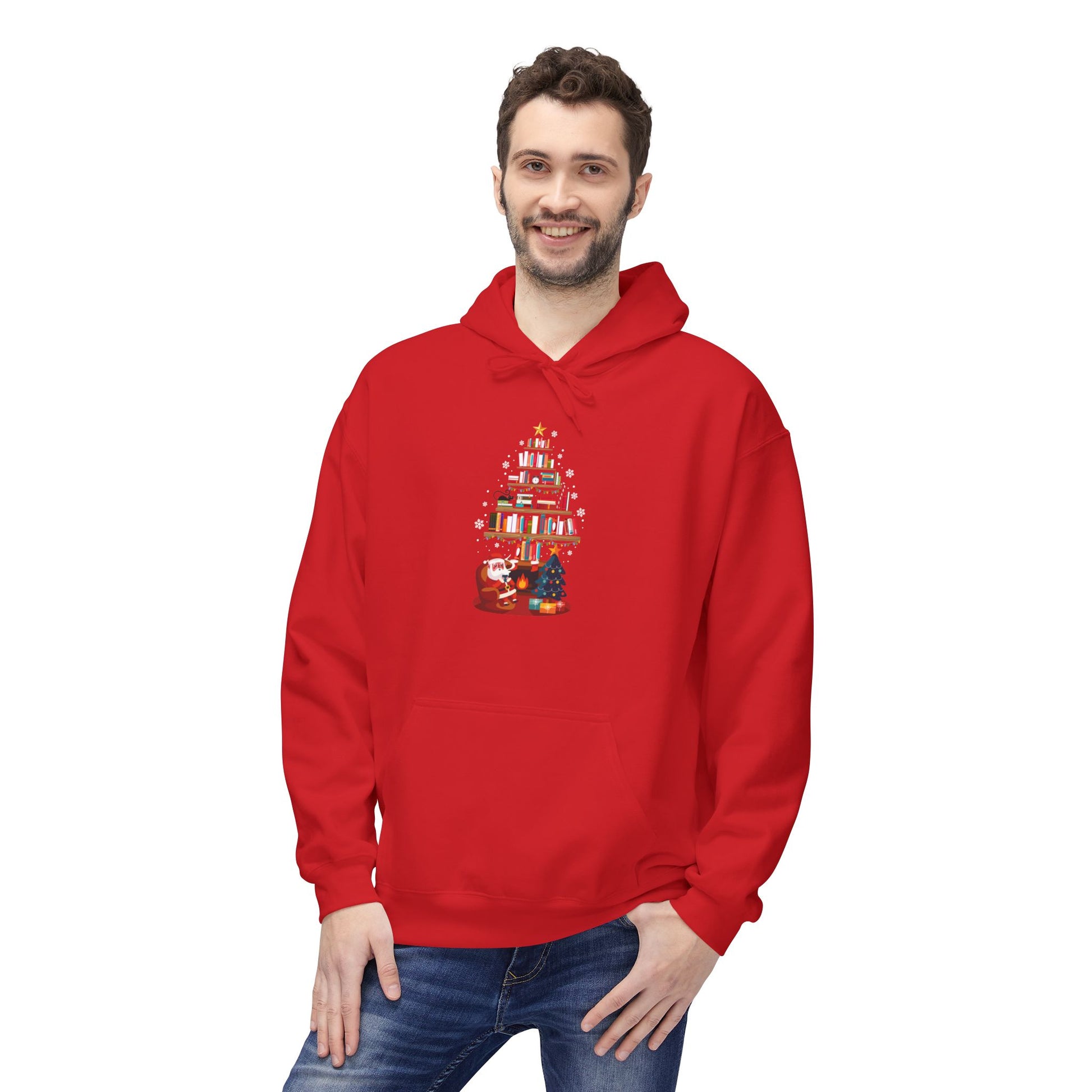 Christmas Tree of Candles Hoodie — Cozy Holiday Candlelight Sweatshirt