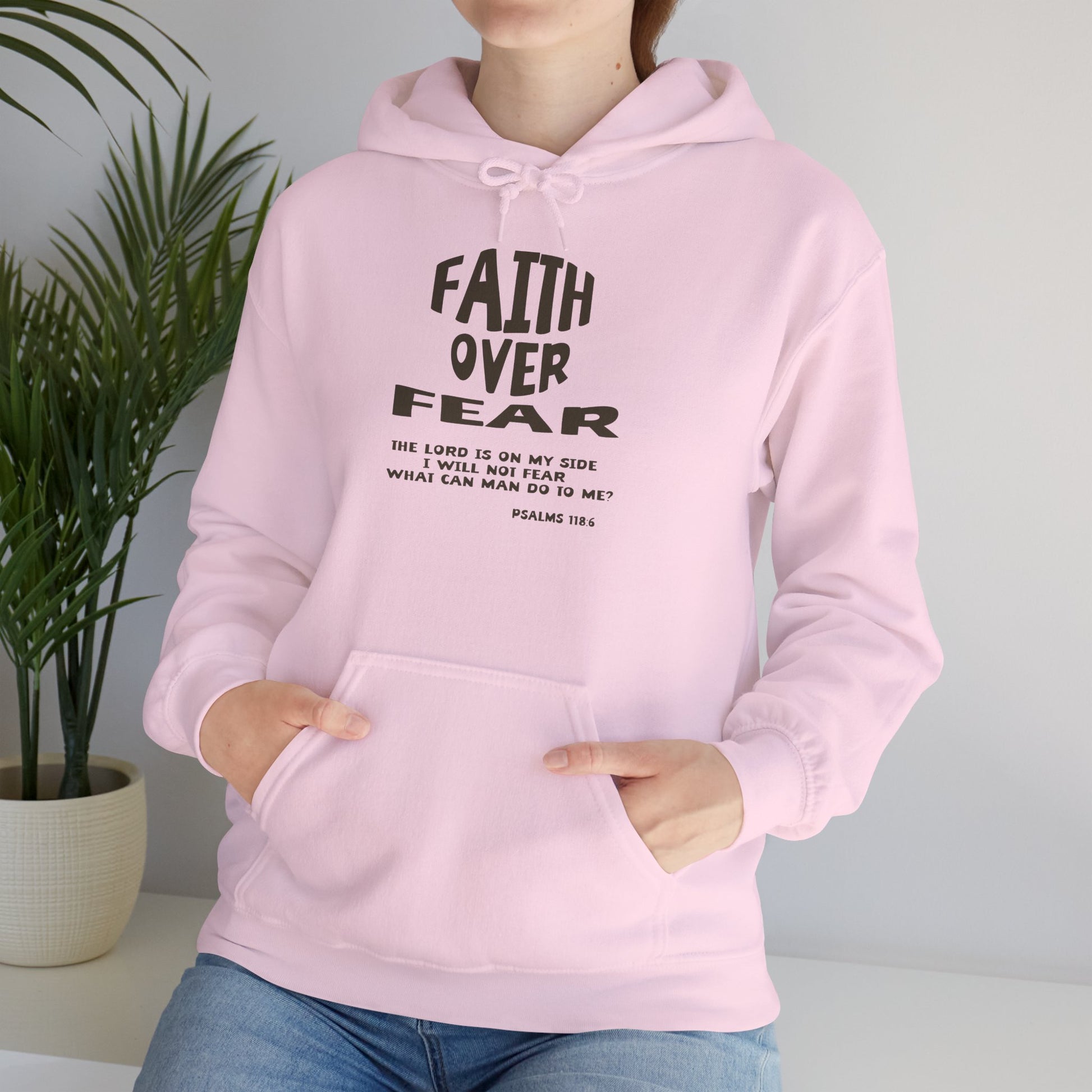 Faith Over Fear Hoodie — Christian Inspirational Pullover (Psalm 56:3)