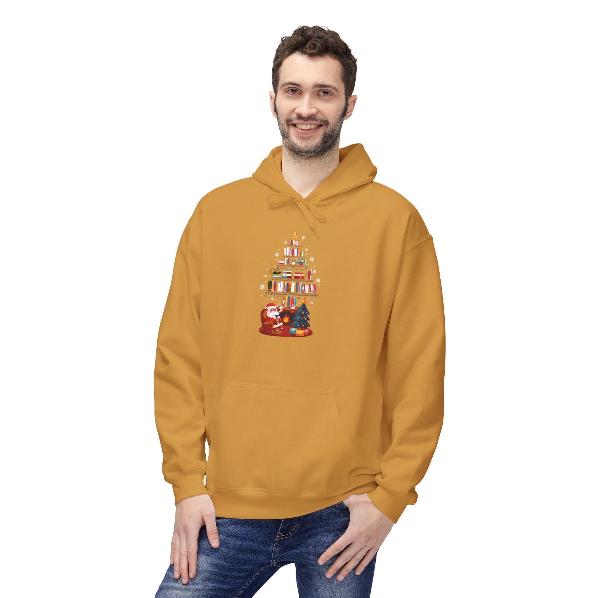 Christmas Tree of Candles Hoodie — Cozy Holiday Candlelight Sweatshirt