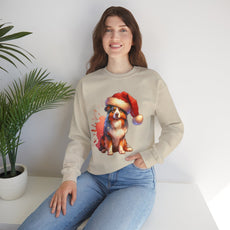 Dog shirting shirts | Dog shirte | Corgi in Santa Hat Sweatshirt | Christmas Dog Holiday Crewneck