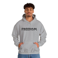 Freedom Graphic Hoodie — Retro Dotted Lettering Pullover
