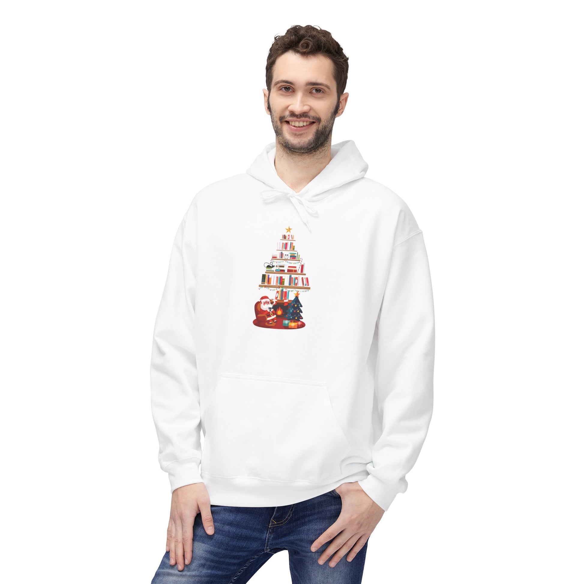 Christmas Tree of Candles Hoodie — Cozy Holiday Candlelight Sweatshirt