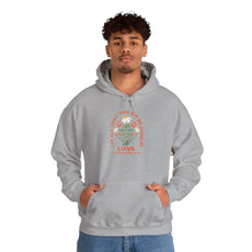 Love Garden Hoodie — “Let All That You Do Be Done in Love” Floral Hooded Sweatshirt