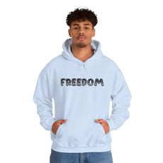 Freedom Graphic Hoodie — Retro Dotted Lettering Pullover