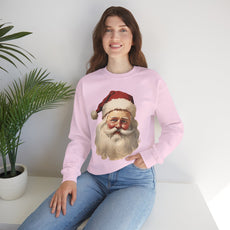 Sweat shirting | Santa Retro Christmas T-Shirts Sweatshi rts | Sweatshirte Vintage Santa Face Crewneck Sweatshirt